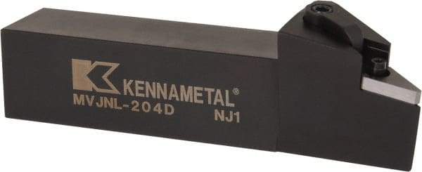 Kennametal - MVJN, Left Hand Cut, 3° Lead Angle, 1-1/4" Shank Height x 1-1/4" Shank Width, Negative Rake Indexable Turning Toolholder - 6" OAL, VN..43. Insert Compatibility, Series Kenloc - A1 Tooling