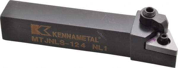 Kennametal - MTJN, Left Hand Cut, 3° Lead Angle, 3/4" Shank Height x 3/4" Shank Width, Negative Rake Indexable Turning Toolholder - 4-1/2" OAL, TN..43. Insert Compatibility, Series Kenloc - A1 Tooling