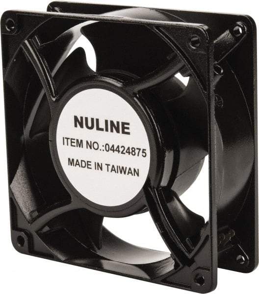 Value Collection - 230 Volts, AC, 53 CFM, Square Tube Axial Fan - 0.9 Amp Rating, 1,850 to 2,100 RPM, 4.7" High x 4.7" Wide x 1-1/2" Deep - A1 Tooling