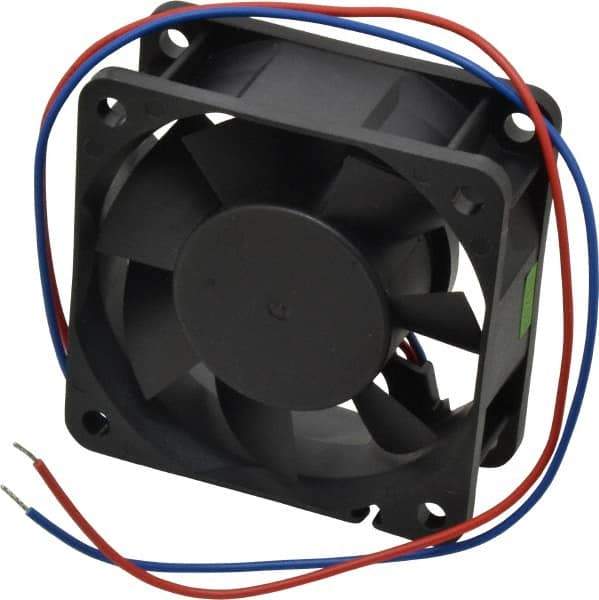 Value Collection - 12 Volts, DC, 20 CFM, Square Tube Axial Fan - 0.13 Amp Rating, 3,500 to 3,800 RPM, 2.36" High x 2.36" Wide x 1" Deep - A1 Tooling