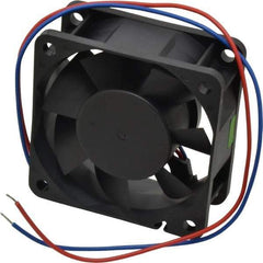 Value Collection - 12 Volts, DC, 20 CFM, Square Tube Axial Fan - 0.13 Amp Rating, 3,500 to 3,800 RPM, 2.36" High x 2.36" Wide x 1" Deep - A1 Tooling