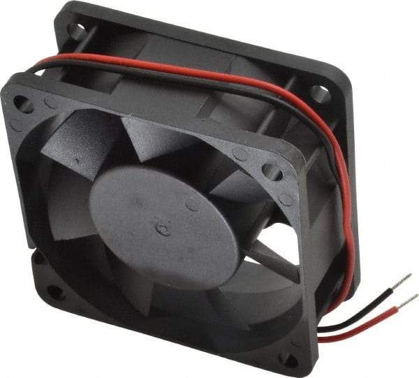 Value Collection - 24 Volts, DC, 20 CFM, Square Tube Axial Fan - 0.12 Amp Rating, 3,500 to 3,800 RPM, 2.36" High x 2.36" Wide x 1" Deep - A1 Tooling