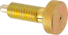 Gibraltar - 3/8-16, 3/4" Thread Length, 0.185 to 0.186" Max Plunger Diam, 0.5 Lb Init to 3 Lb Final End Force, Locking Knob Handle Plunger - Knurled Knob, 0.97" Length Under Head/Shoulder, 0.22" Plunger Projection - A1 Tooling