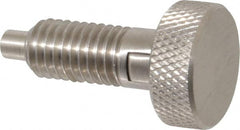 Gibraltar - 1/2-13, 0.65" Thread Length, 1/4 to 1/4" Max Plunger Diam, 0.5 Lb Init to 4 Lb Final End Force, Locking Knob Handle Plunger - Knurled Knob, 0.9" Length Under Head/Shoulder, 1/4" Plunger Projection - A1 Tooling