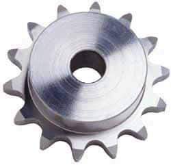 U.S. Tsubaki - 16 Teeth, 3/8" Chain Pitch, Chain Size 35, Plain Bore Sprocket - 1/2" Bore Diam, 1.922" Pitch Diam, 2.11" Outside Diam - A1 Tooling