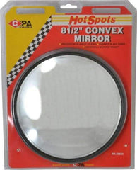 Value Collection - Automotive Full Size Convex Round Mirror with L Bracket - Black, 8-1/2" Mirror Diam - A1 Tooling