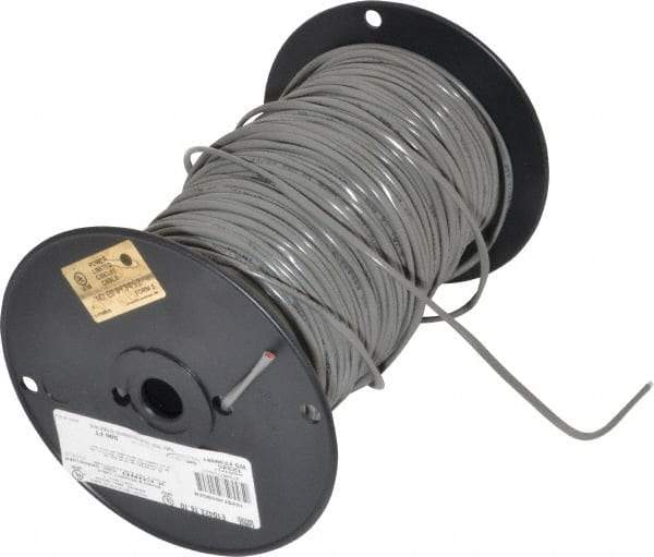 Made in USA - 16 AWG, 2 Strand, 500' OAL, Hook Up Wire - Gray Jacket - A1 Tooling