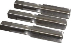 Interstate - 1-14 UNS, 4 Flute, Bottoming, Plug & Taper, Bright Finish, High Speed Steel Tap Set - Right Hand Cut, 5-1/8" OAL, 2-1/2" Thread Length - A1 Tooling