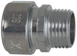 Cooper Crouse-Hinds - 0.55 to 0.65" Cable Capacity, Liquidtight, Straight Strain Relief Cord Grip - 1/2 NPT Thread, 1-5/16" Long, Steel - A1 Tooling