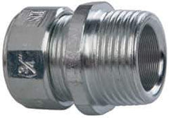 Cooper Crouse-Hinds - 0.15 to 1/4" Cable Capacity, Liquidtight, Straight Strain Relief Cord Grip - 3/4 NPT Thread, 1-5/16" Long, Steel - A1 Tooling