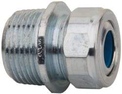 Cooper Crouse-Hinds - 0.35 to 0.45" Cable Capacity, Liquidtight, Straight Strain Relief Cord Grip - 3/4 NPT Thread, 1-5/16" Long, Steel - A1 Tooling