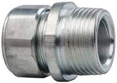 Cooper Crouse-Hinds - 0.55 to 0.65" Cable Capacity, Liquidtight, Straight Strain Relief Cord Grip - 3/4 NPT Thread, 1-5/16" Long, Steel - A1 Tooling