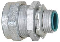 Cooper Crouse-Hinds - 1/2" Trade, Malleable Iron Compression Straight Rigid/Intermediate (IMC) Conduit Connector - Insulated - A1 Tooling