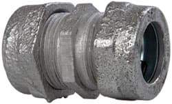 Cooper Crouse-Hinds - 1/2" Trade, Malleable Iron Compression Rigid/Intermediate (IMC) Conduit Coupling - Noninsulated - A1 Tooling