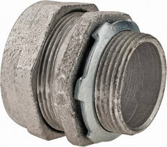 Cooper Crouse-Hinds - 1-1/4" Trade, Malleable Iron Compression Straight Rigid/Intermediate (IMC) Conduit Connector - Noninsulated - A1 Tooling