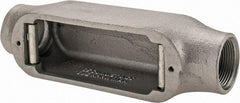 Cooper Crouse-Hinds - Form 5, C Body, 1-1/4" Trade, Rigid Malleable Iron Conduit Body - Oval, 9" OAL, 35 cc Capacity, Gray - A1 Tooling