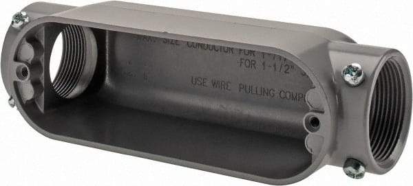 Cooper Crouse-Hinds - 1 Gang, (2) 1-1/2" Knockouts, Aluminum Rectangle Outlet Body - 8.45" Overall Height x 2.49" Overall Width x 2.73" Overall Depth - A1 Tooling