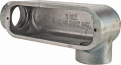 Cooper Crouse-Hinds - Form 5, LL Body, 2" Trade, Rigid Malleable Iron Conduit Body - Oval, 10-1/2" OAL, 68 cc Capacity, Gray - A1 Tooling