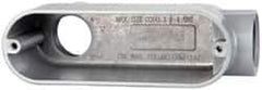 Cooper Crouse-Hinds - Form 5, LB Body, 1" Trade, IMC, Rigid Aluminum Conduit Body - Oval/Rectangle, 5.79" OAL, 12.2 cc Capacity, Silver - A1 Tooling