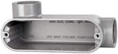 Cooper Crouse-Hinds - Form 5, LL Body, 1" Trade, IMC, Rigid Aluminum Conduit Body - Oval/Rectangle, 5.94" OAL, 12.2 cc Capacity, Silver - A1 Tooling