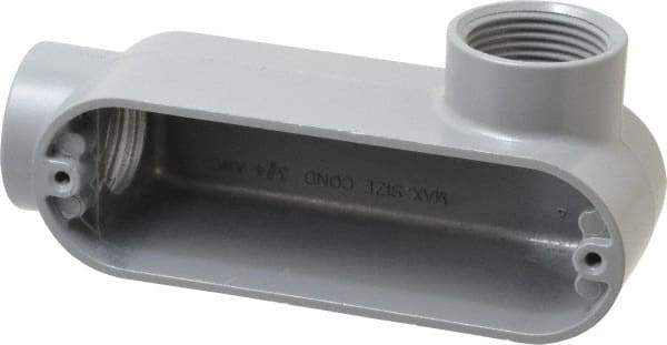 Cooper Crouse-Hinds - Form 5, LR Body, 1" Trade, IMC, Rigid Aluminum Conduit Body - Oval/Rectangle, 5.94" OAL, 12.2 cc Capacity, Silver - A1 Tooling