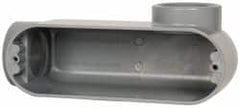 Cooper Crouse-Hinds - Form 5, LR Body, 2" Trade, IMC, Rigid Aluminum Conduit Body - Oval/Rectangle, 9.88" OAL, 69.7 cc Capacity, Silver - A1 Tooling