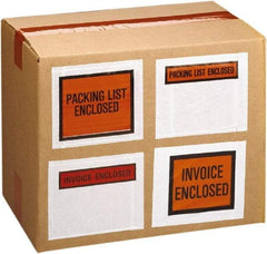 Nifty Products - 1,000 Piece, 5-1/2" Long x 4-1/2" Wide, Packing List Envelope - Blank, Clear - A1 Tooling