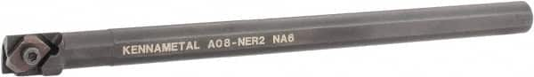 Kennametal - 18.54mm Min Bore Diam, 8" OAL, 1/2" Shank Diam, A-NE Indexable Boring Bar - N. Insert, Clamp Holding Method - A1 Tooling