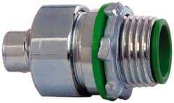 Cooper Crouse-Hinds - 3/8" Trade, Steel Threaded Straight Liquidtight Conduit Connector - Insulated - A1 Tooling