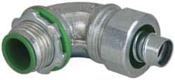 Cooper Crouse-Hinds - 1" Trade, Malleable Iron Threaded Angled Liquidtight Conduit Connector - Insulated - A1 Tooling