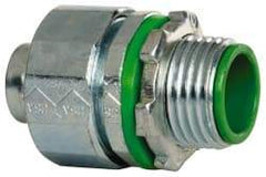 Cooper Crouse-Hinds - 1/2" Trade, Steel Threaded Straight Liquidtight Conduit Connector - Insulated - A1 Tooling