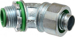 Cooper Crouse-Hinds - 1/2" Trade, Malleable Iron Threaded Angled Liquidtight Conduit Connector - Insulated - A1 Tooling