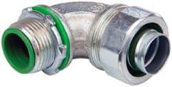 Cooper Crouse-Hinds - 3/4" Trade, Malleable Iron Threaded Angled Liquidtight Conduit Connector - Insulated - A1 Tooling