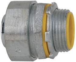 Cooper Crouse-Hinds - 1" Trade, Malleable Iron Threaded Straight Liquidtight Conduit Connector - Insulated - A1 Tooling