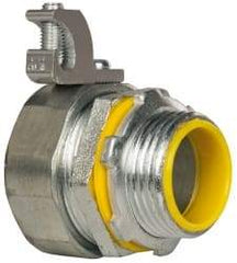 Cooper Crouse-Hinds - 1" Trade, Malleable Iron Threaded Straight Liquidtight Conduit Connector - Insulated - A1 Tooling