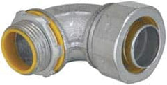 Cooper Crouse-Hinds - 1" Trade, Malleable Iron Threaded Angled Liquidtight Conduit Connector - Insulated - A1 Tooling