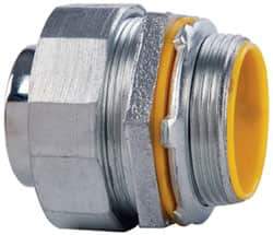 Cooper Crouse-Hinds - 1-1/2" Trade, Malleable Iron Threaded Straight Liquidtight Conduit Connector - Insulated - A1 Tooling