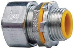 Cooper Crouse-Hinds - 3/8" Trade, Malleable Iron Threaded Straight Liquidtight Conduit Connector - Insulated - A1 Tooling