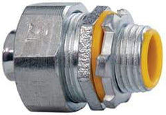 Cooper Crouse-Hinds - 1/2" Trade, Malleable Iron Threaded Straight Liquidtight Conduit Connector - Insulated - A1 Tooling