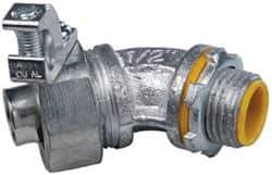 Cooper Crouse-Hinds - 1/2" Trade, Malleable Iron Threaded Angled Liquidtight Conduit Connector - Insulated - A1 Tooling