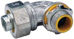 Cooper Crouse-Hinds - 1/2" Trade, Malleable Iron Threaded Angled Liquidtight Conduit Connector - Insulated - A1 Tooling