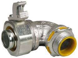 Cooper Crouse-Hinds - 3/4" Trade, Malleable Iron Threaded Angled Liquidtight Conduit Connector - Insulated - A1 Tooling