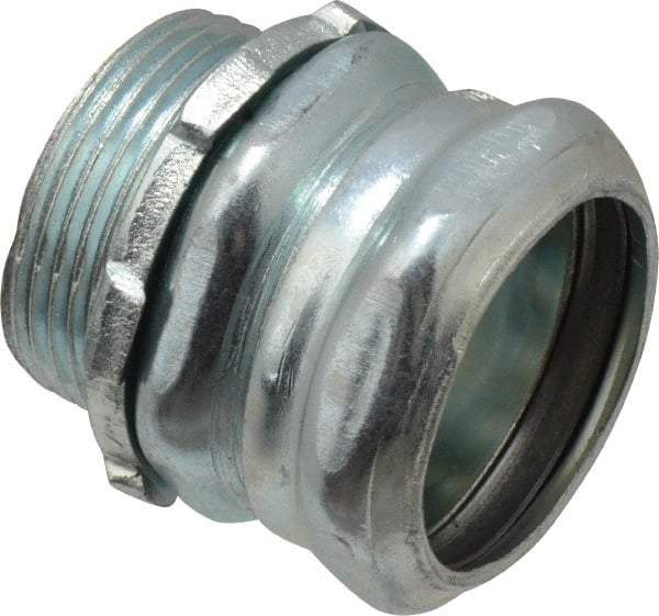 Cooper Crouse-Hinds - 1-1/4" Trade, Steel Compression Straight EMT Conduit Connector - Insulated - A1 Tooling