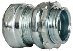 Cooper Crouse-Hinds - 1/2" Trade, Steel Compression Straight EMT Conduit Connector - Noninsulated - A1 Tooling