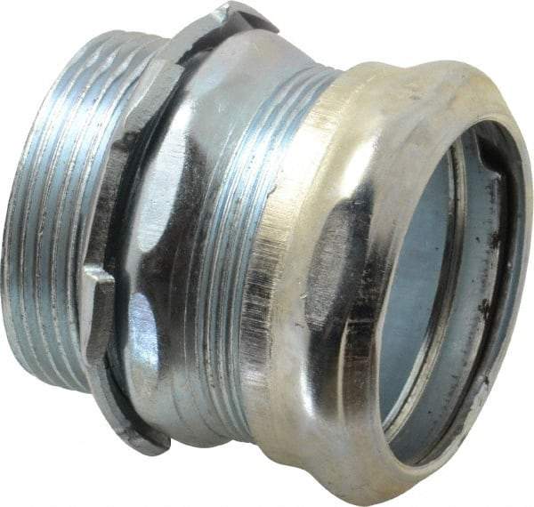 Cooper Crouse-Hinds - 1-1/2" Trade, Steel Compression Straight EMT Conduit Connector - Noninsulated - A1 Tooling