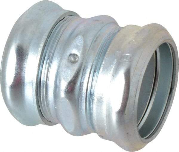 Cooper Crouse-Hinds - 1-1/4" Trade, Steel Compression EMT Conduit Coupling - Noninsulated - A1 Tooling