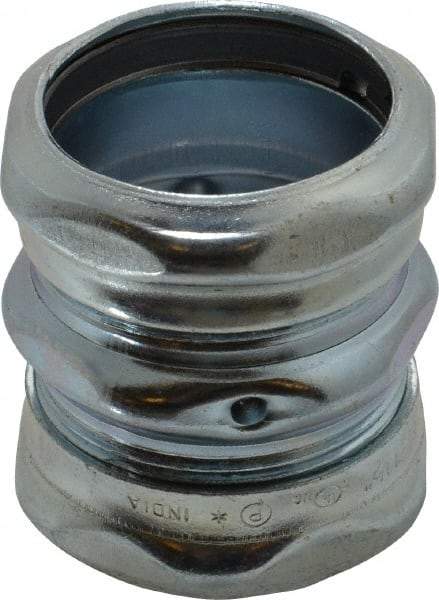 Cooper Crouse-Hinds - 1-1/2" Trade, Steel Compression EMT Conduit Coupling - Noninsulated - A1 Tooling