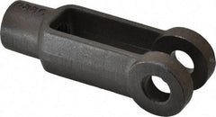 Jergens - 3/4-10 Thread, 1-1/2" Yoke Width, Carbon Steel, Tapped Yoke - 5/8" Hole Diam, 2-3/4" Hole Center to Neck, 1-3/8" Yoke Arm Height, 1-1/8" Neck Diam, 1-1/4" Neck Length, 4" OAL - A1 Tooling