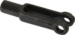 Jergens - 10-32 Thread, 7/16" Yoke Width, Carbon Steel, Tapped Yoke - 3/16" Hole Diam, 1" Hole Center to Neck, 3/8" Yoke Arm Height, 5/16" Neck Diam, 9/16" Neck Length, 1-9/16" OAL - A1 Tooling