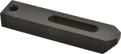 Jergens - 1/2" Stud, Low Carbon Steel, Plain Strap Clamp - 2" Travel, 6" OAL x 1-1/4" Wide x 7/8" High, Black Oxide Finish, Tapered Nose - A1 Tooling